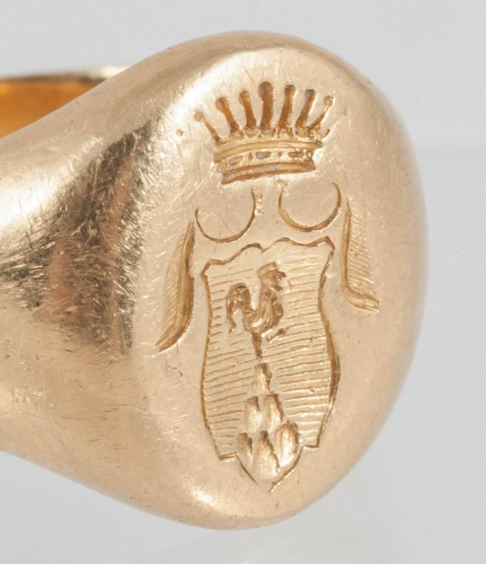 Women's French 19th Century Signet Ring in 18 Carat Gold