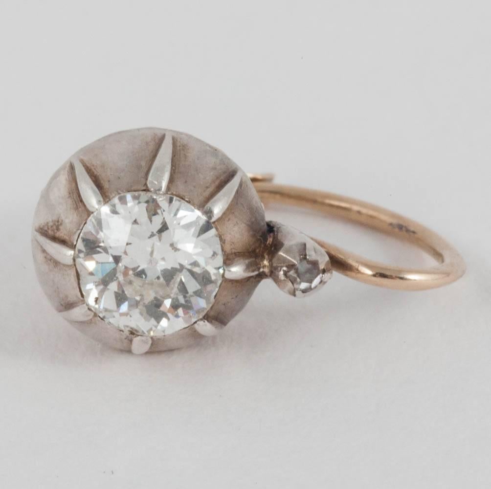 Women's Victorian Diamond Drop Earrings For Sale