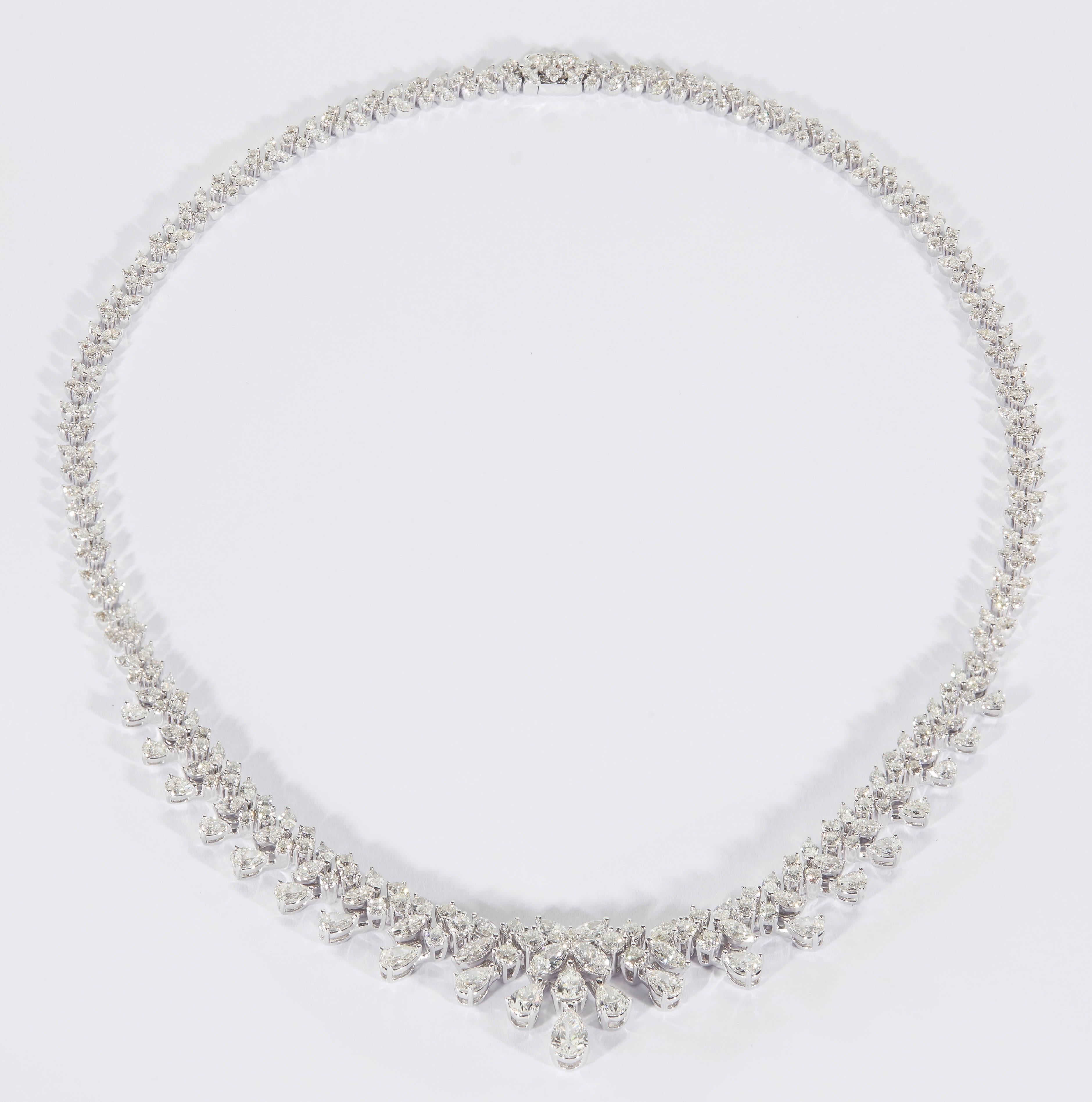 Diamant-Halskette mit Diamant im Angebot 1