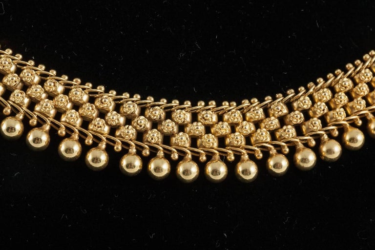 Victorian 18 Carat Gold Collar Necklace, English, circa 1870 at 1stDibs