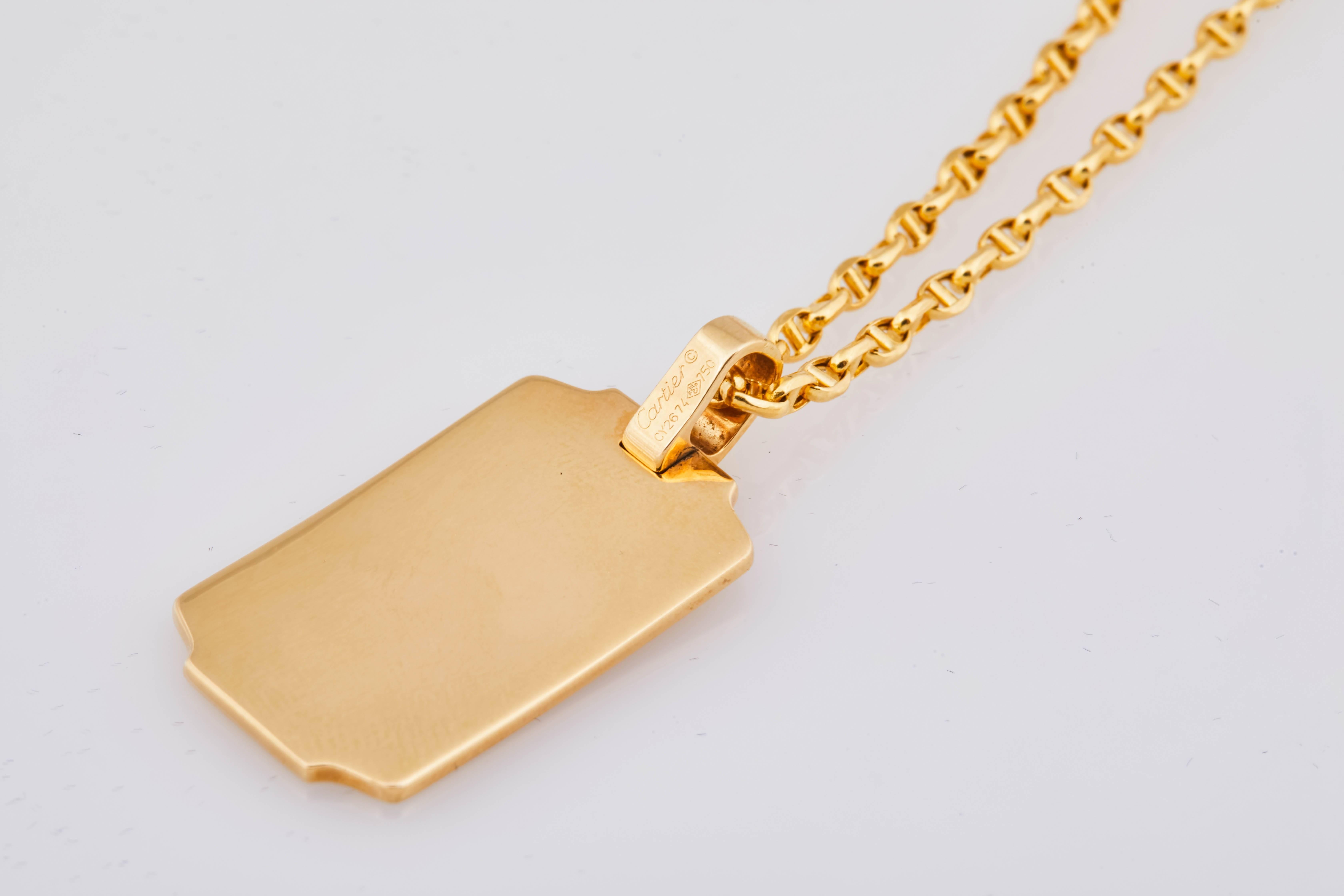 gold dog tag necklace