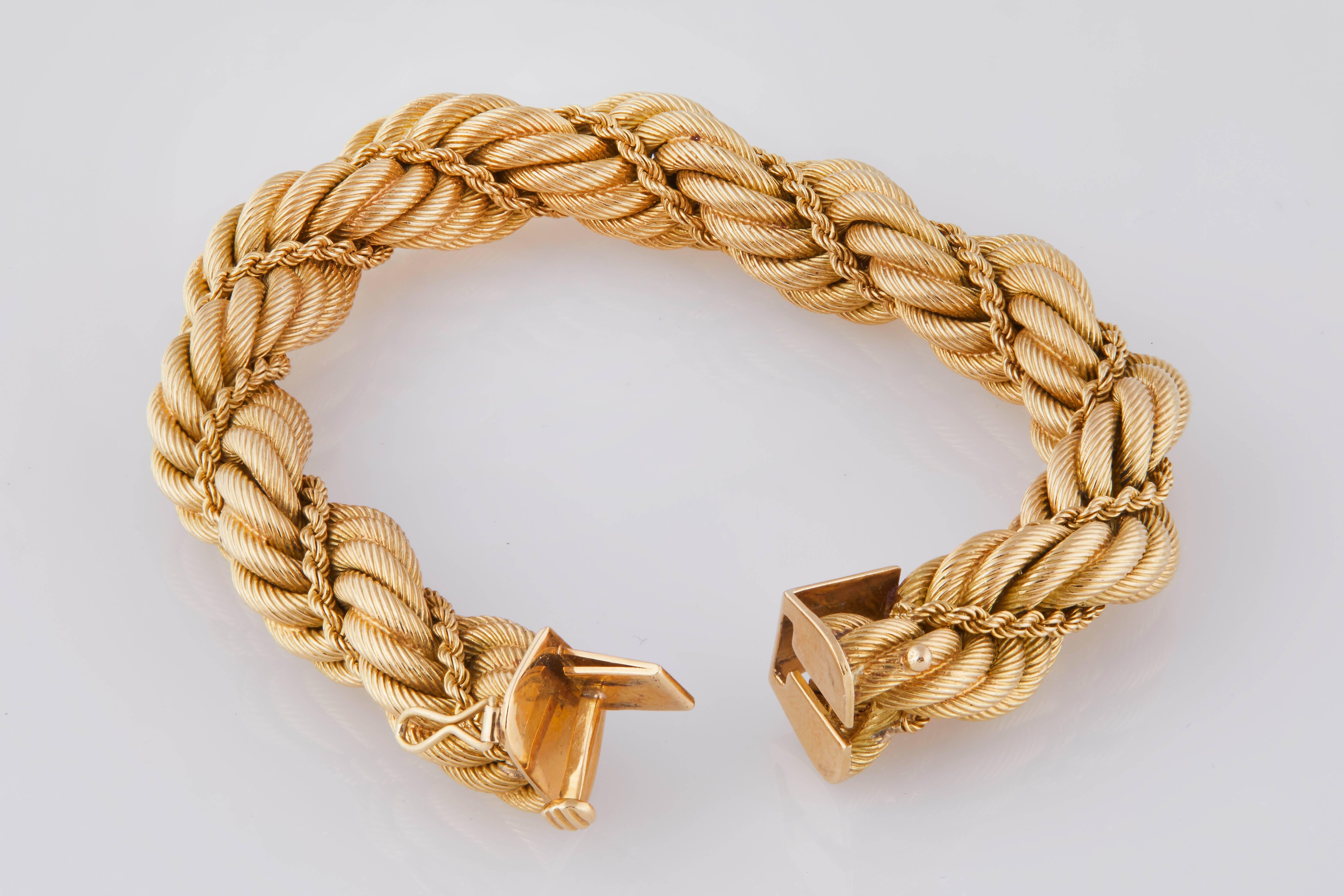 1960s 18k gold rope bracelet by Tiffany & Co. 