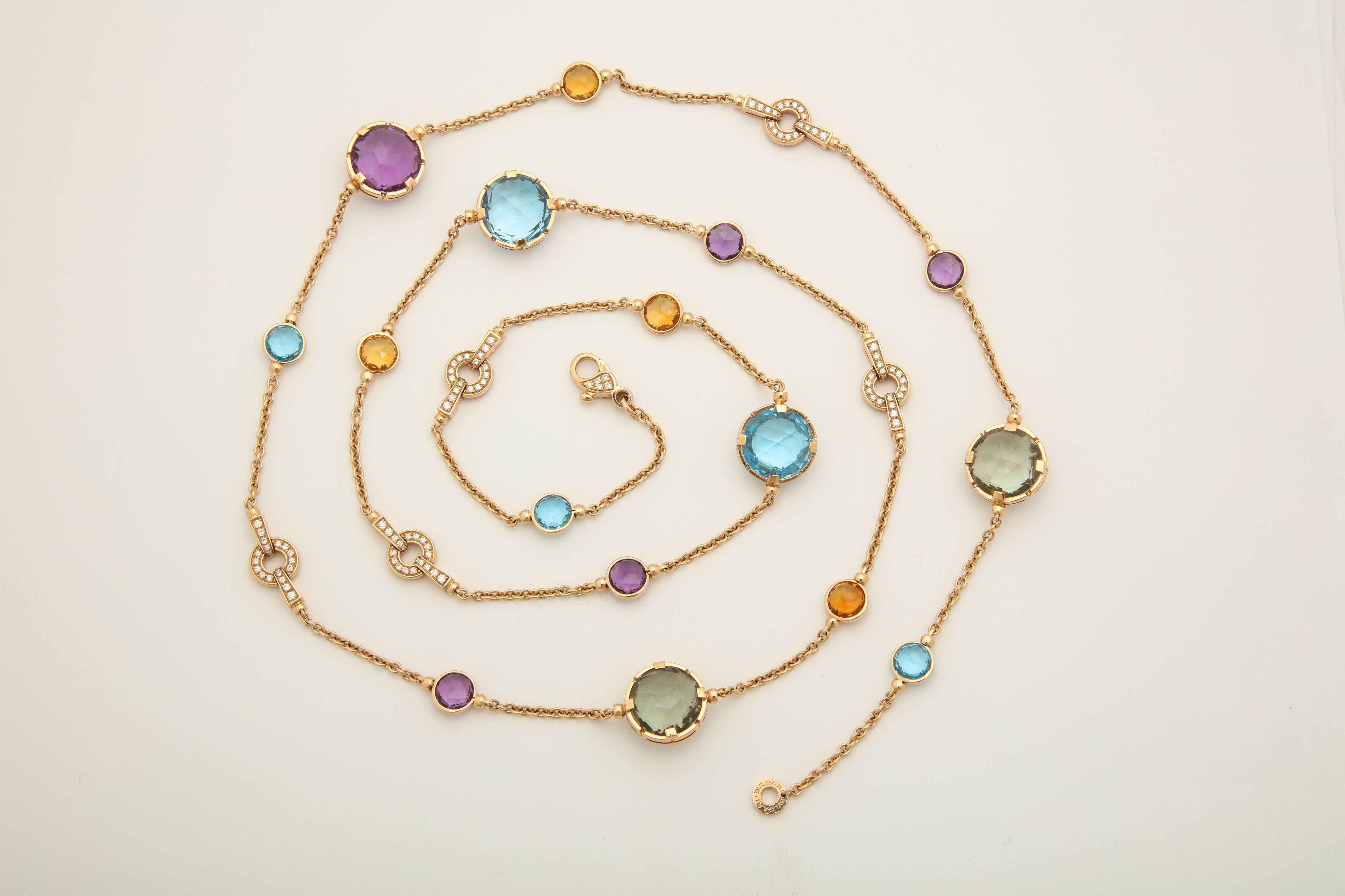 long multicolored necklace