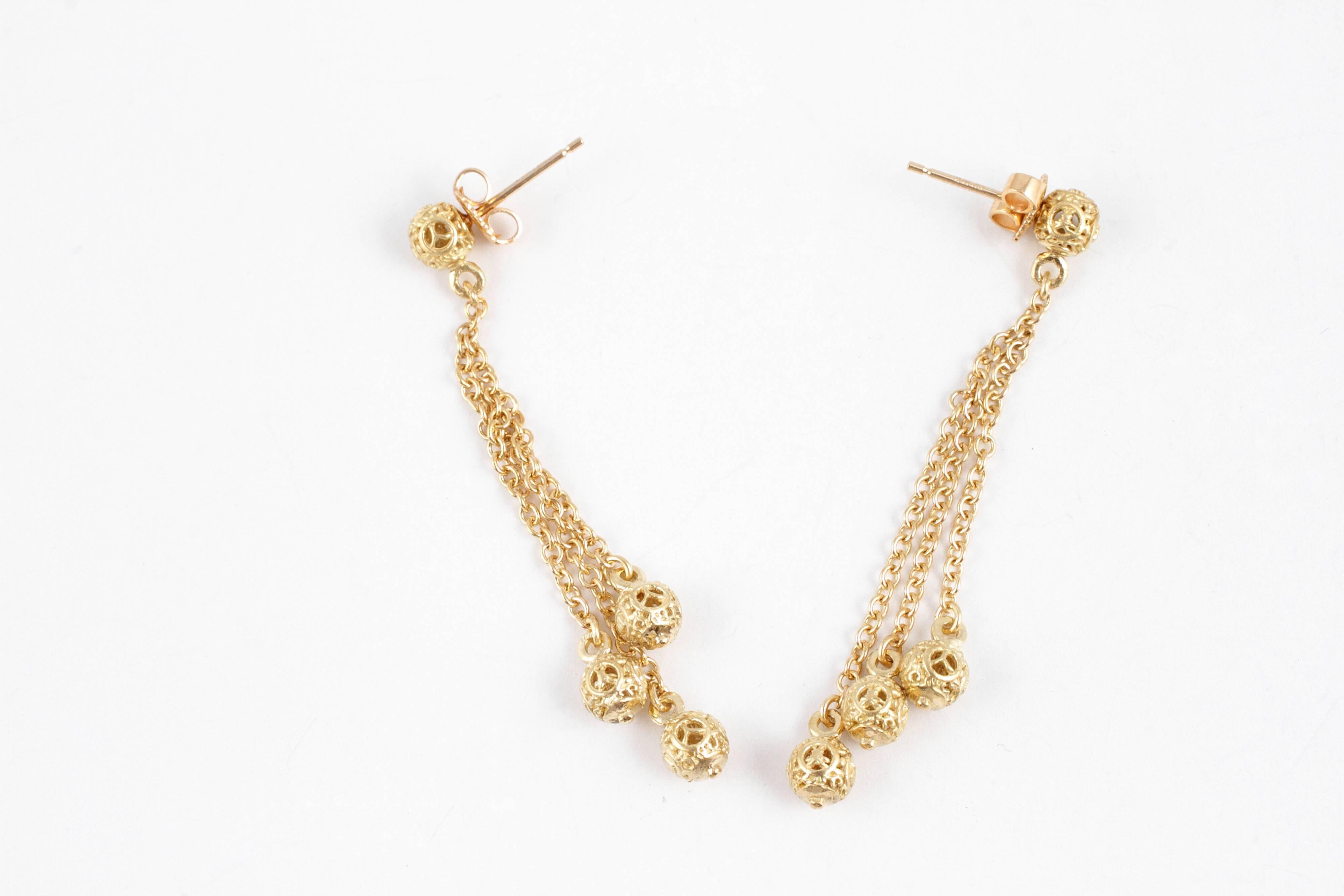 Women's Yellow Gold Dangle Earrings