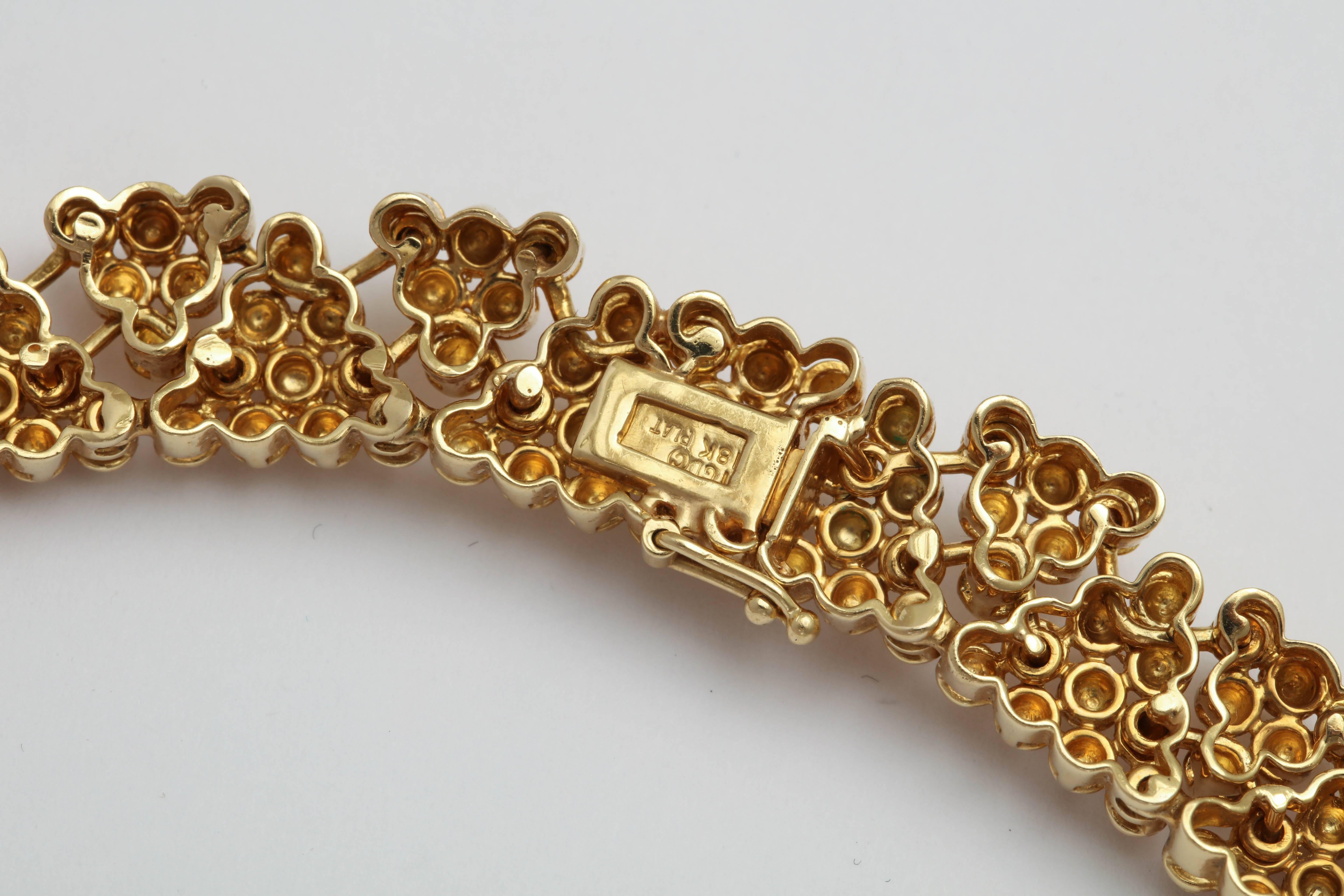 Woven Yellow Gold and Diamond Collar 1