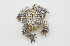 Moonstone Frog Brooch