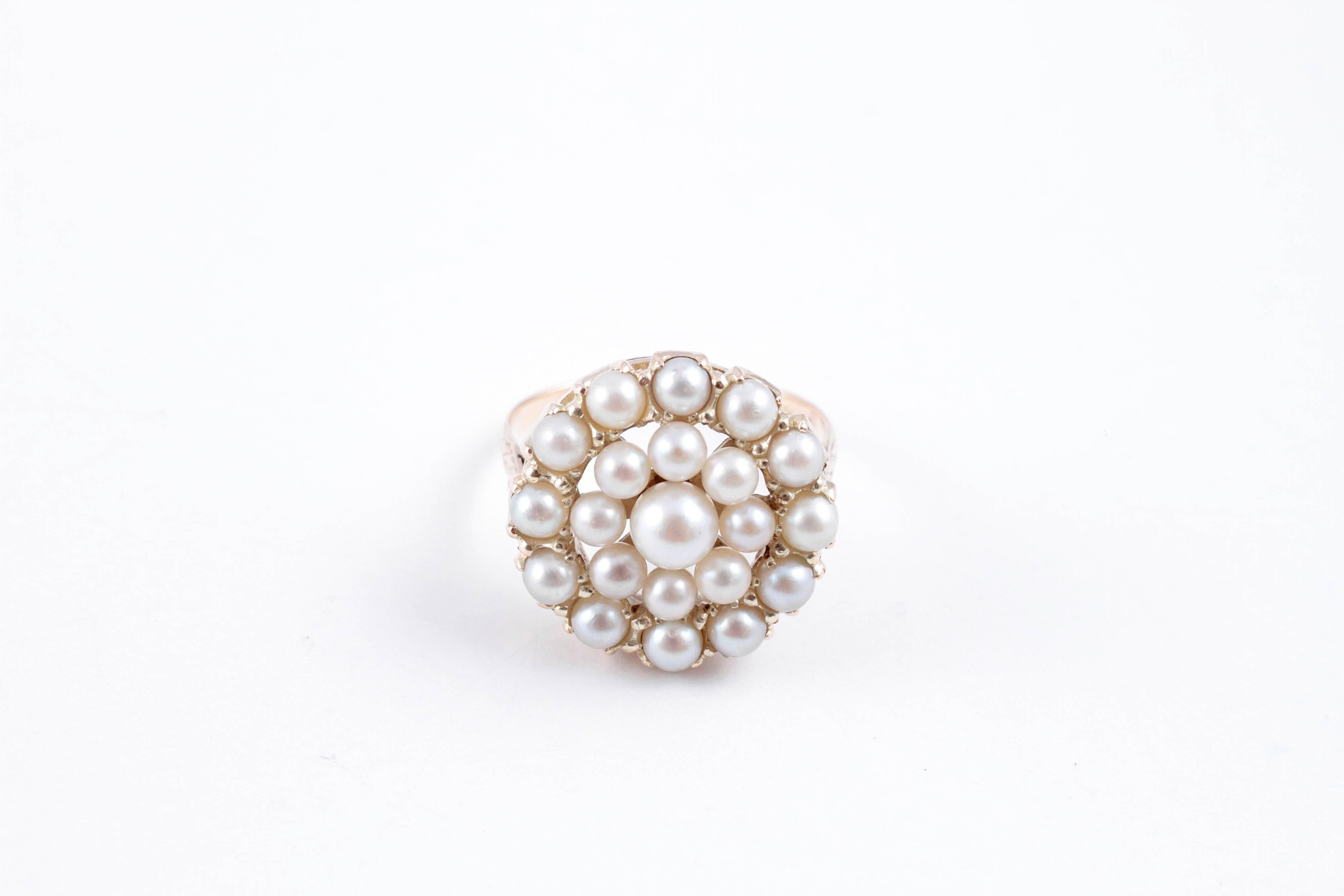 Women's Cultured Pearl Circle Ring