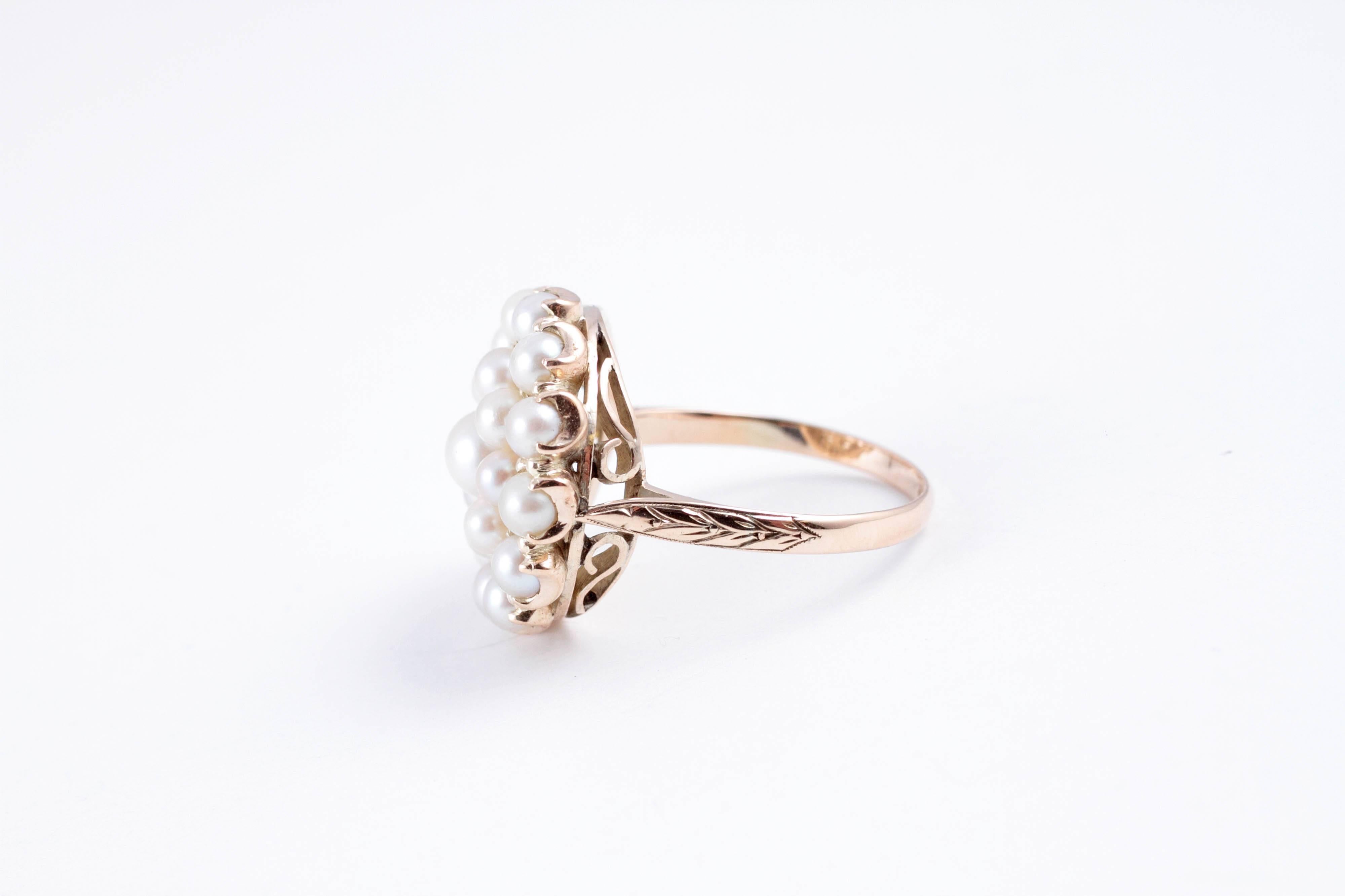 Cultured Pearl Circle Ring 1