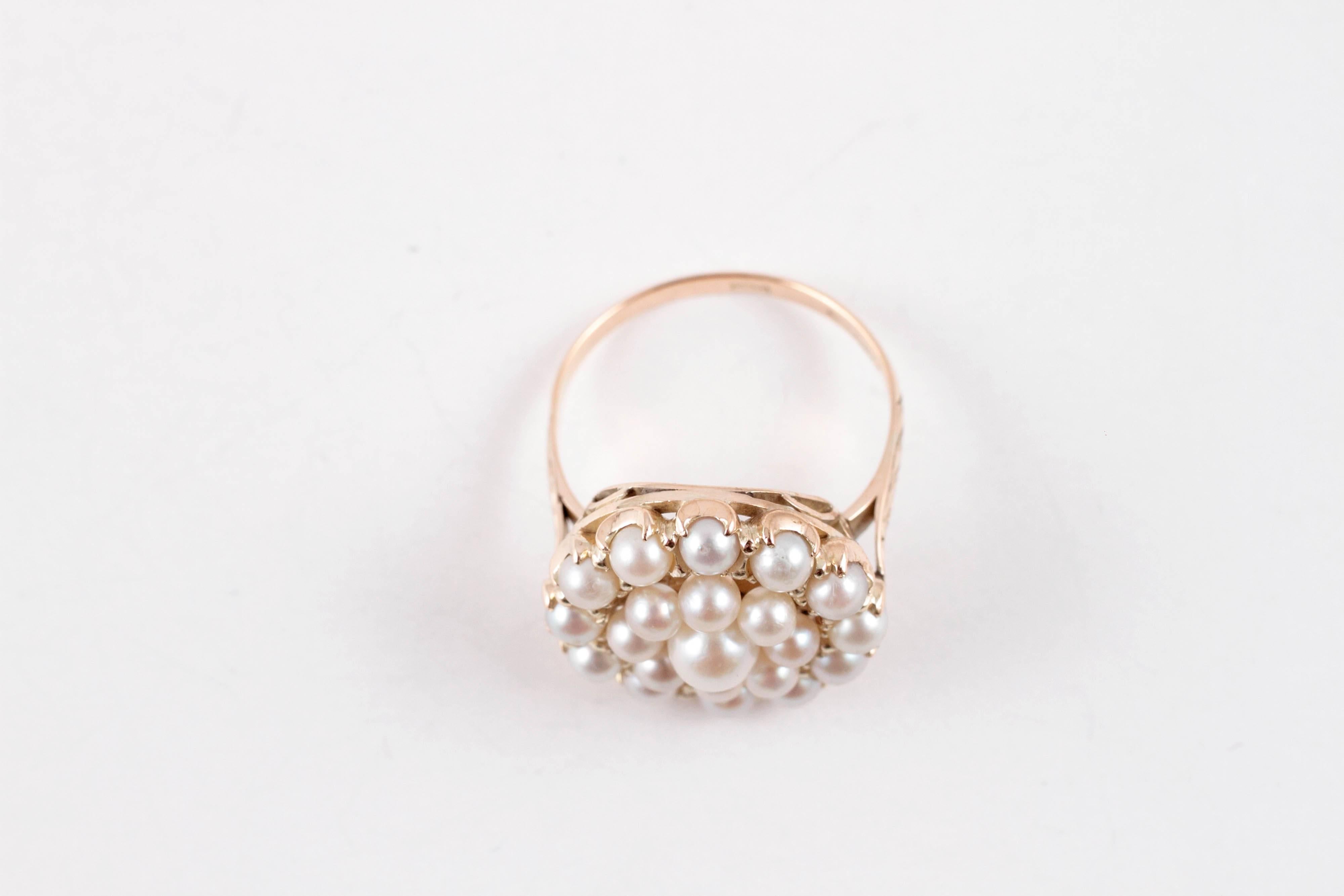 Cultured Pearl Circle Ring 3