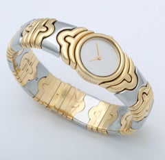 Bulgari Montre-bracelet Parenthese à quartz en or jaune et acier inoxydable