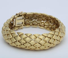 Gold Bracelet with Engraved Design