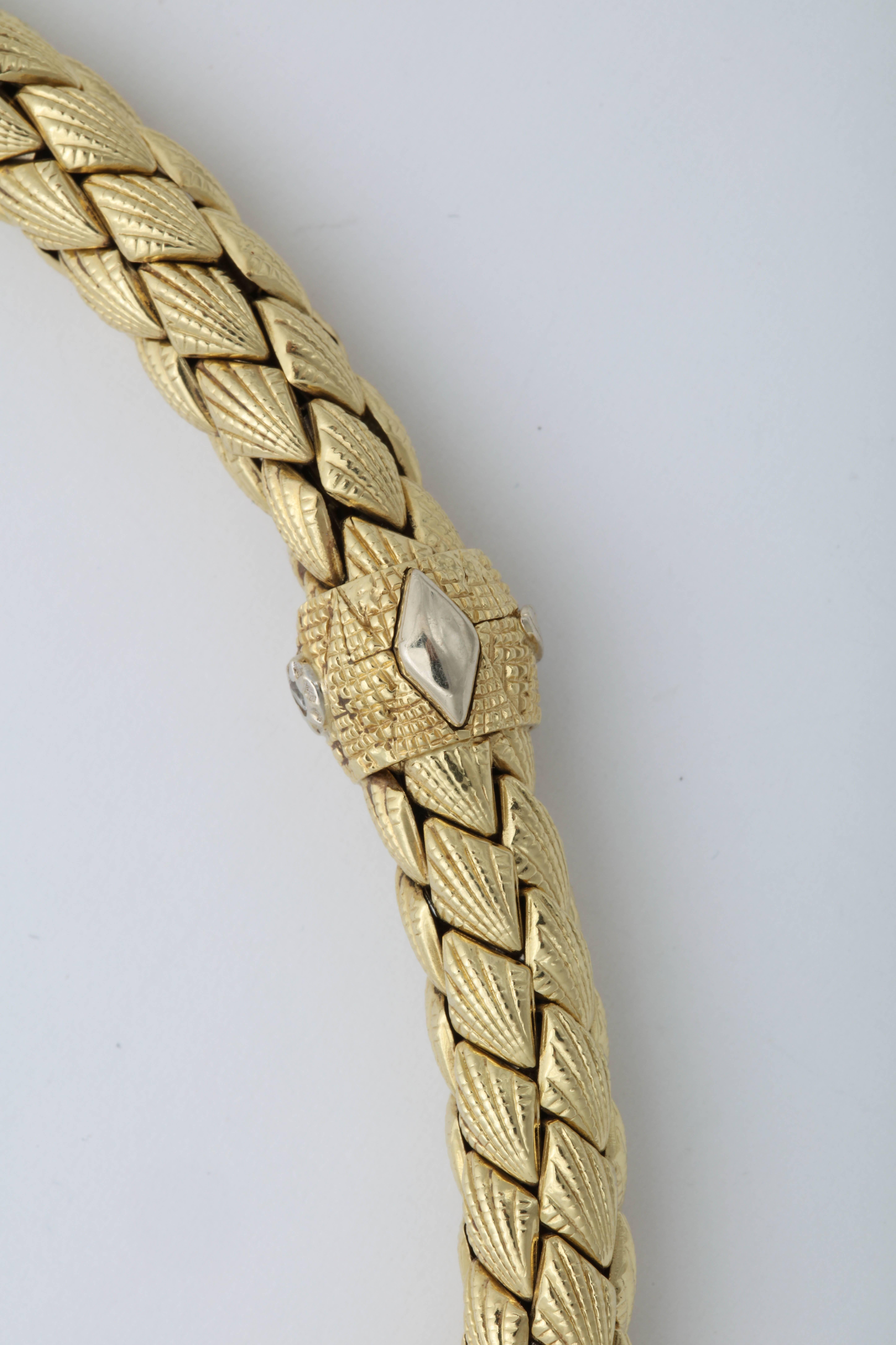 Woven Chimento Necklace In Excellent Condition In New York, NY