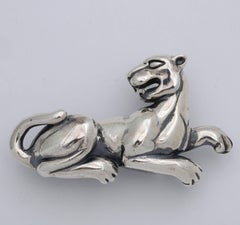 Sterling Silver Cougar Belt Buckle