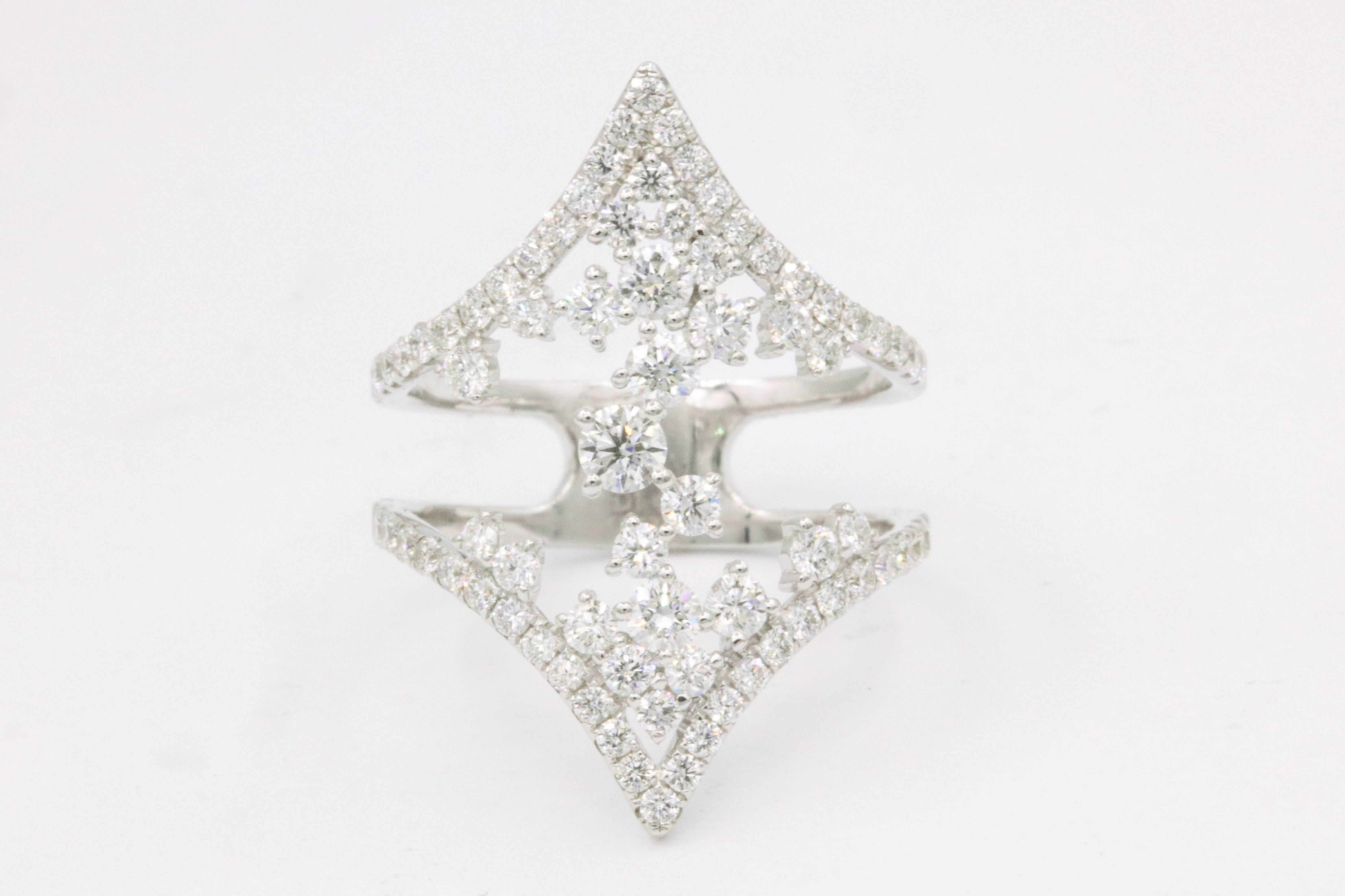 or blanc 18K
75 diamants ronds de 1,53 carats
H/I
VS/SI