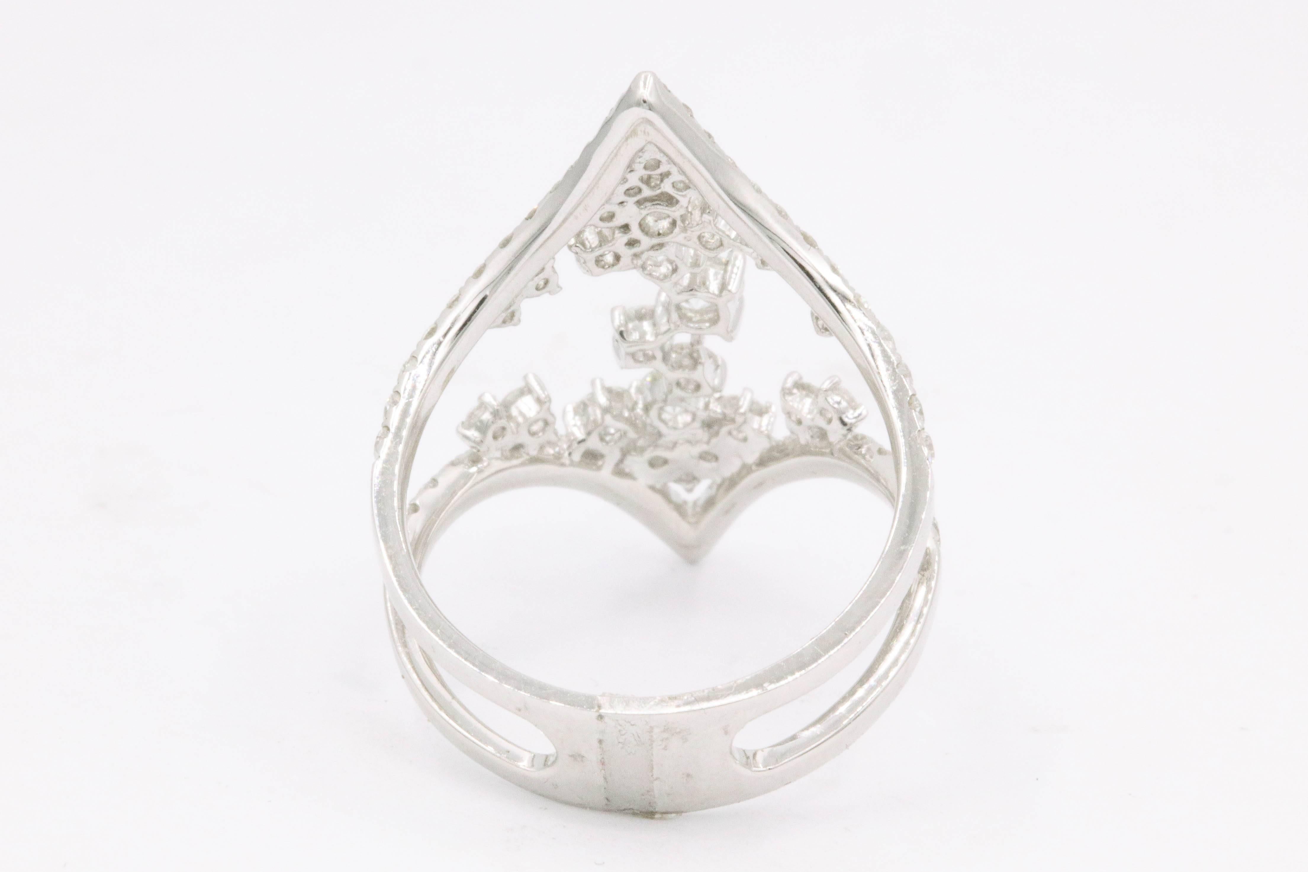 Women's or Men's Fashion Diamond Ring 1.53 Carat For Sale