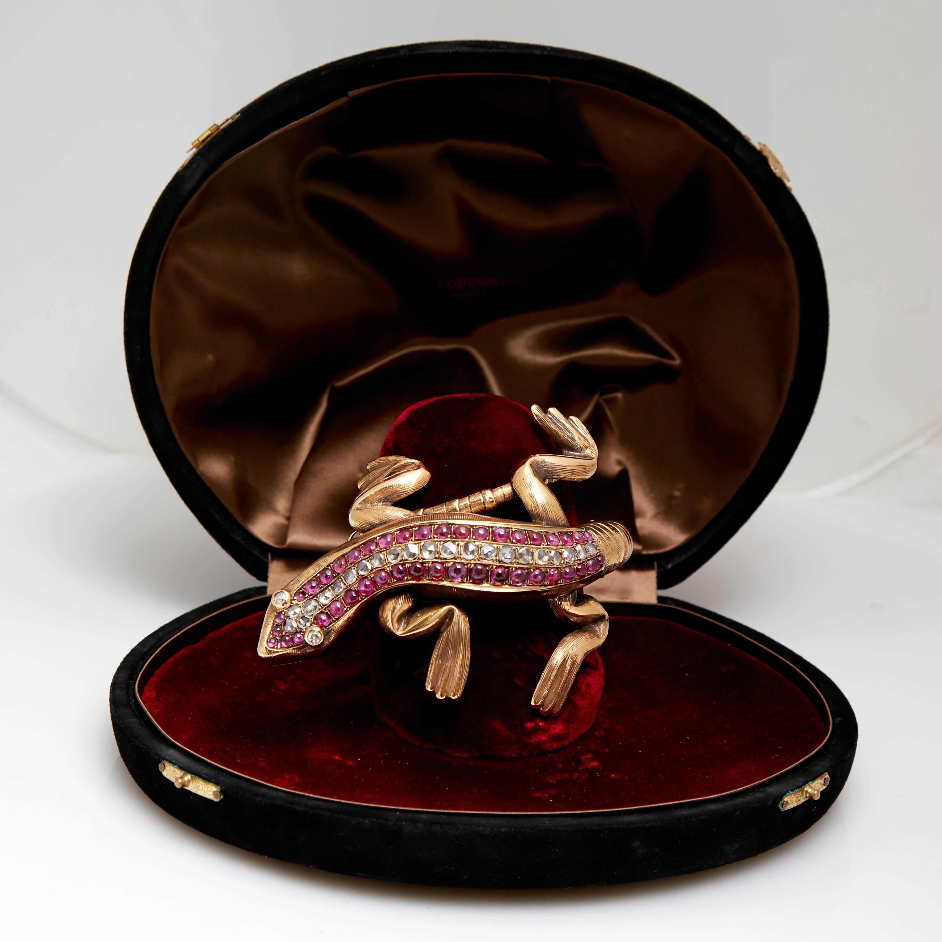 Codognato Salamander Rubin-Diamant-Armband im Zustand „Gut“ im Angebot in New York, NY