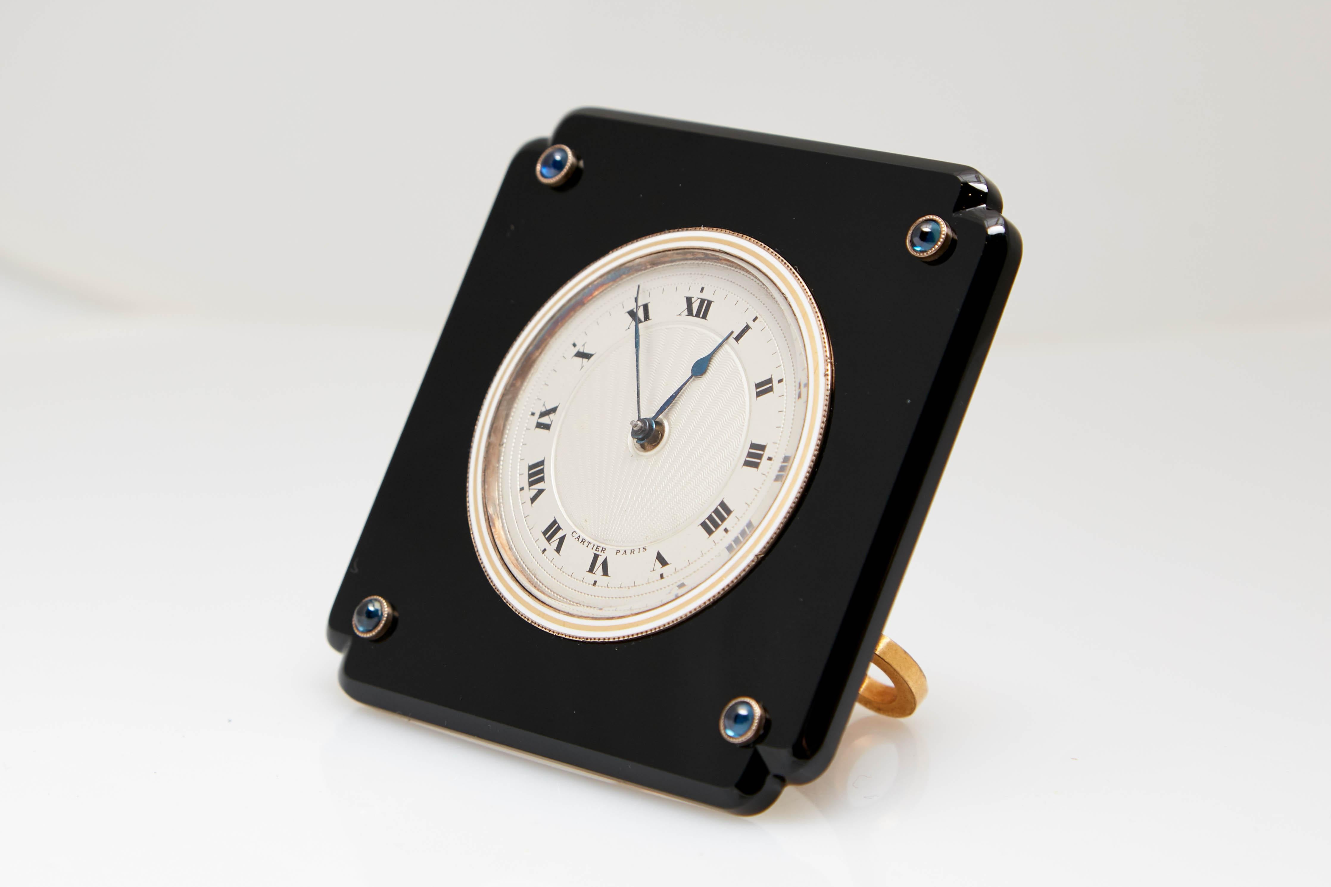 Women's or Men's Cartier Art Deco Clock For Sale
