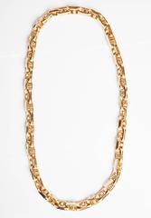 1990s Italian Gold Link Chain Necklace