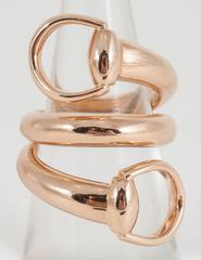 Gucci Gold Horsebit Ring