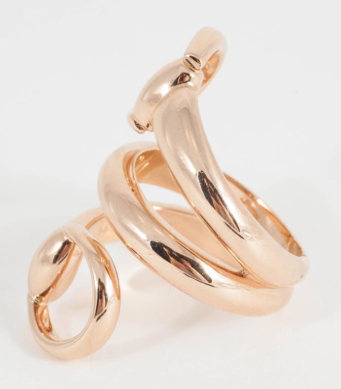 Gucci Gold Horsebit Ring For Sale at 1stDibs