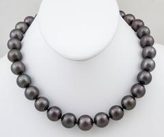 Tahitian Pearl Strand with Diamond Gold Ball Clasp