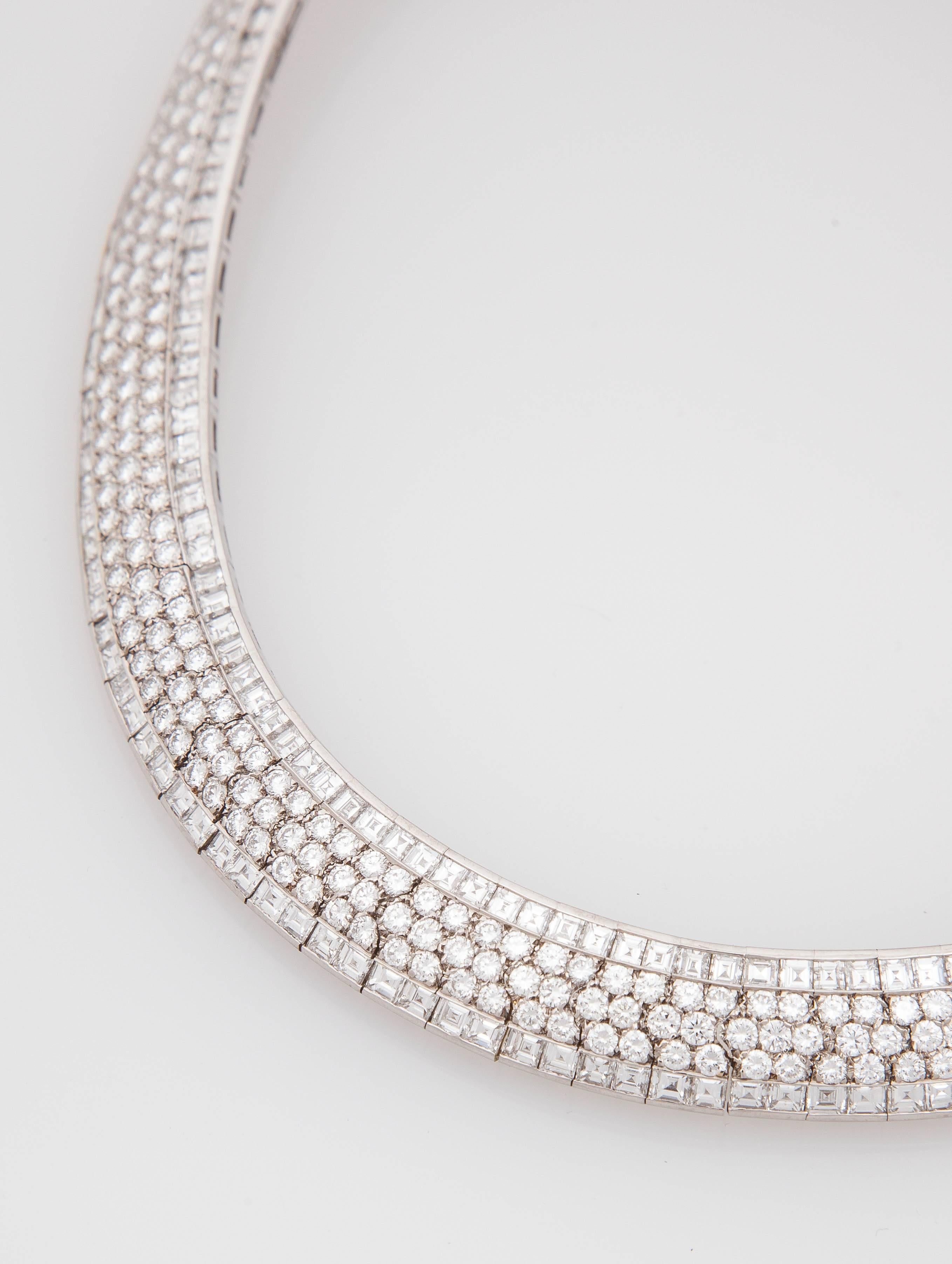 Van Cleef and Arpels Diamond Flexible Necklace For Sale at 1stDibs ...