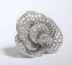 Diamond Gold Flower Cocktail Ring