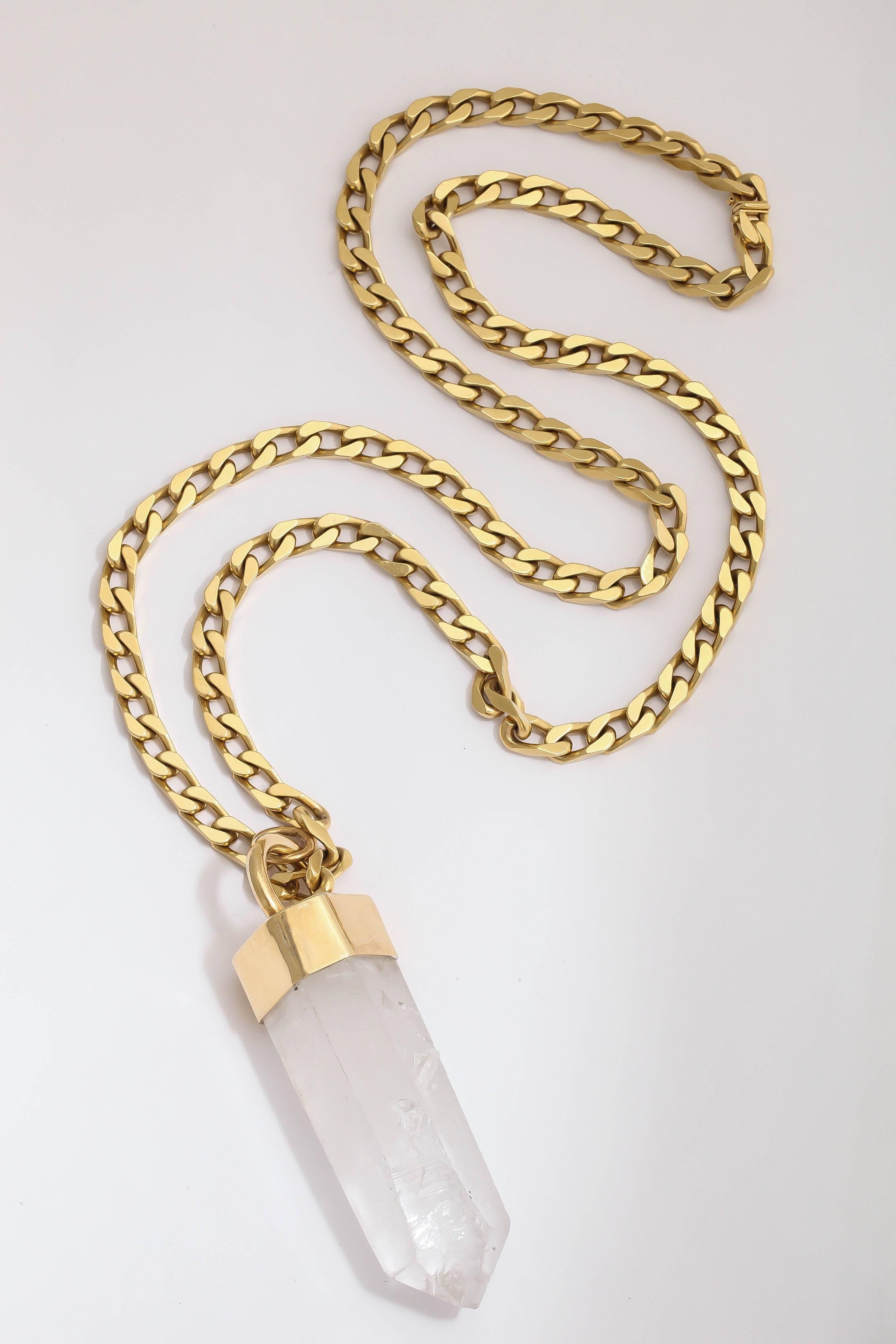 Bulgari Crystal Pendant and Gold Chain 2