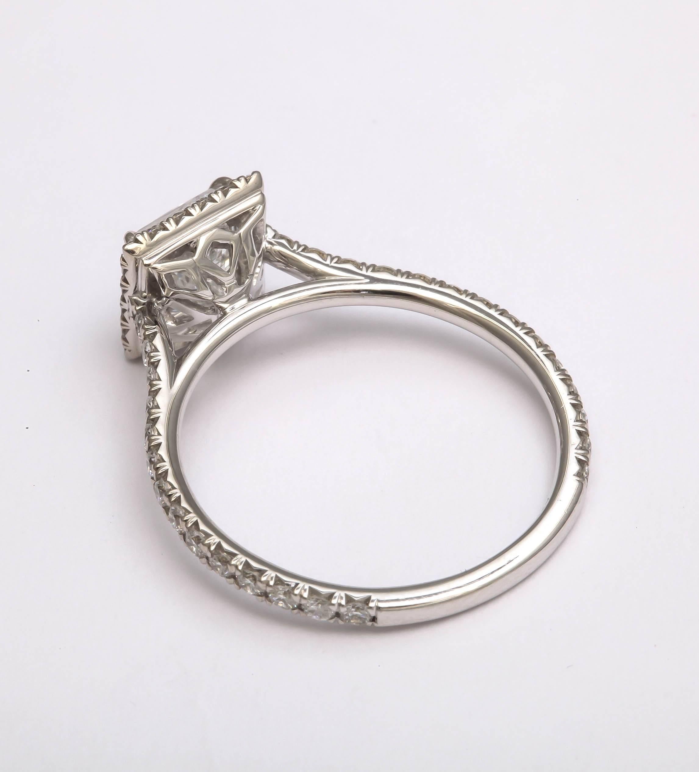 Dazzling Princess Cut Halo Ring For Sale 1