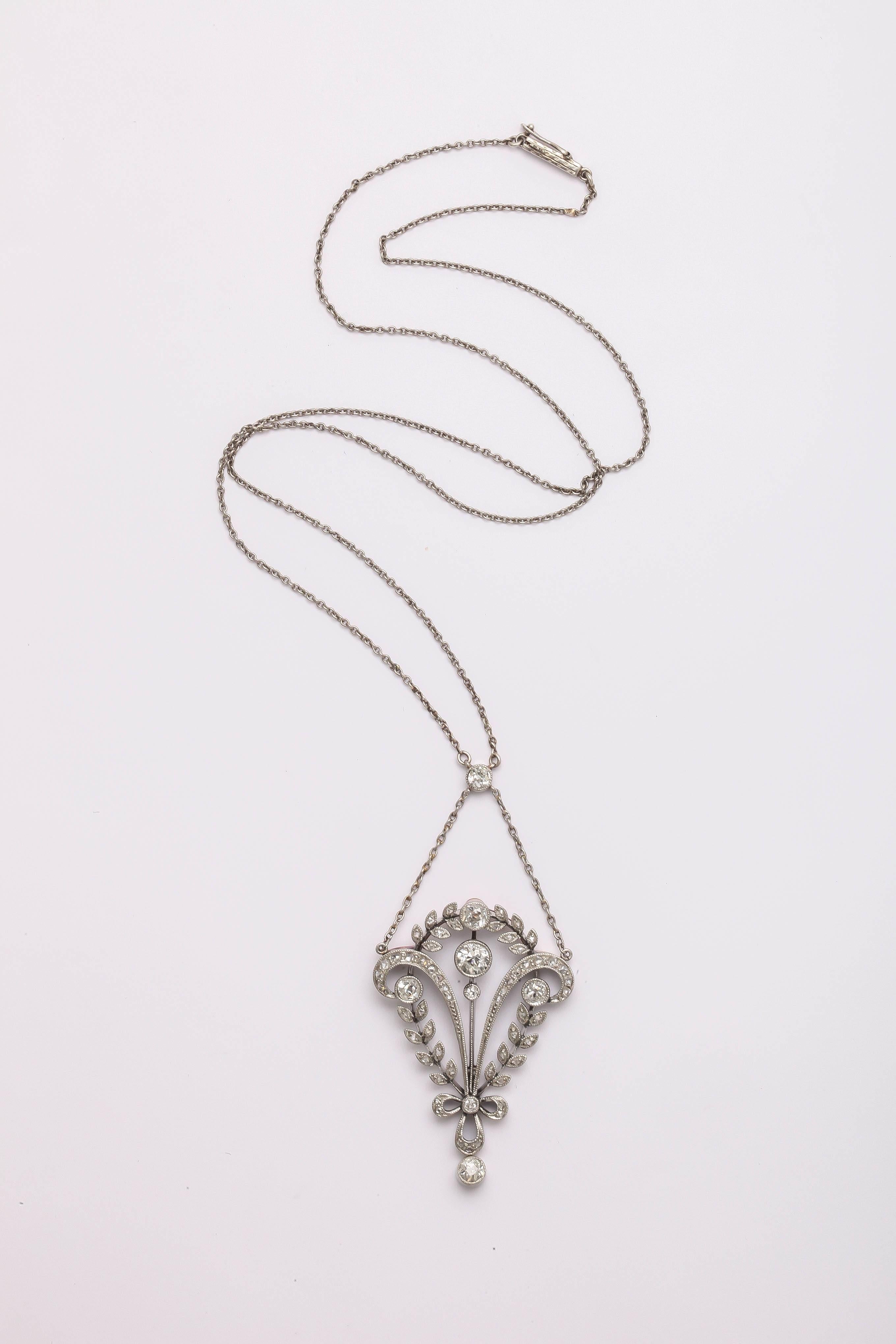 edwardian diamond pendant