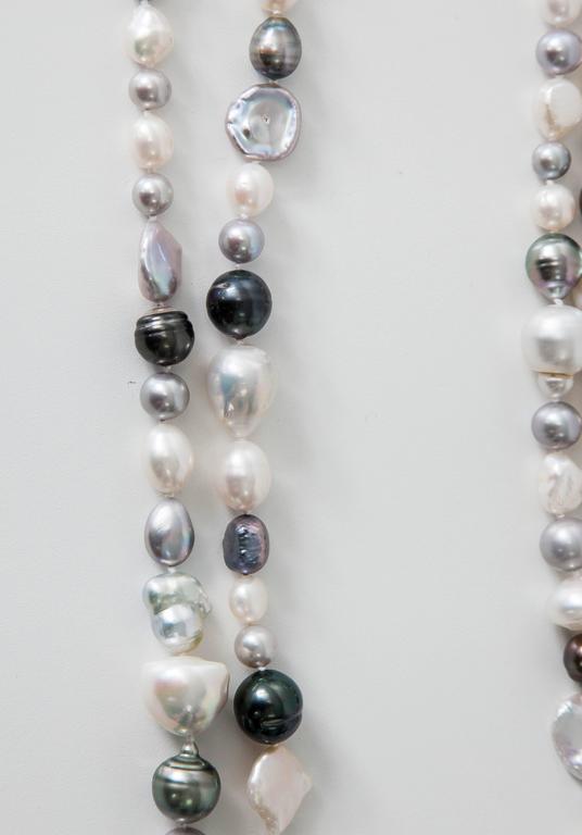 Mixed Multicolor Necklace 72" For Sale at 1stdibs