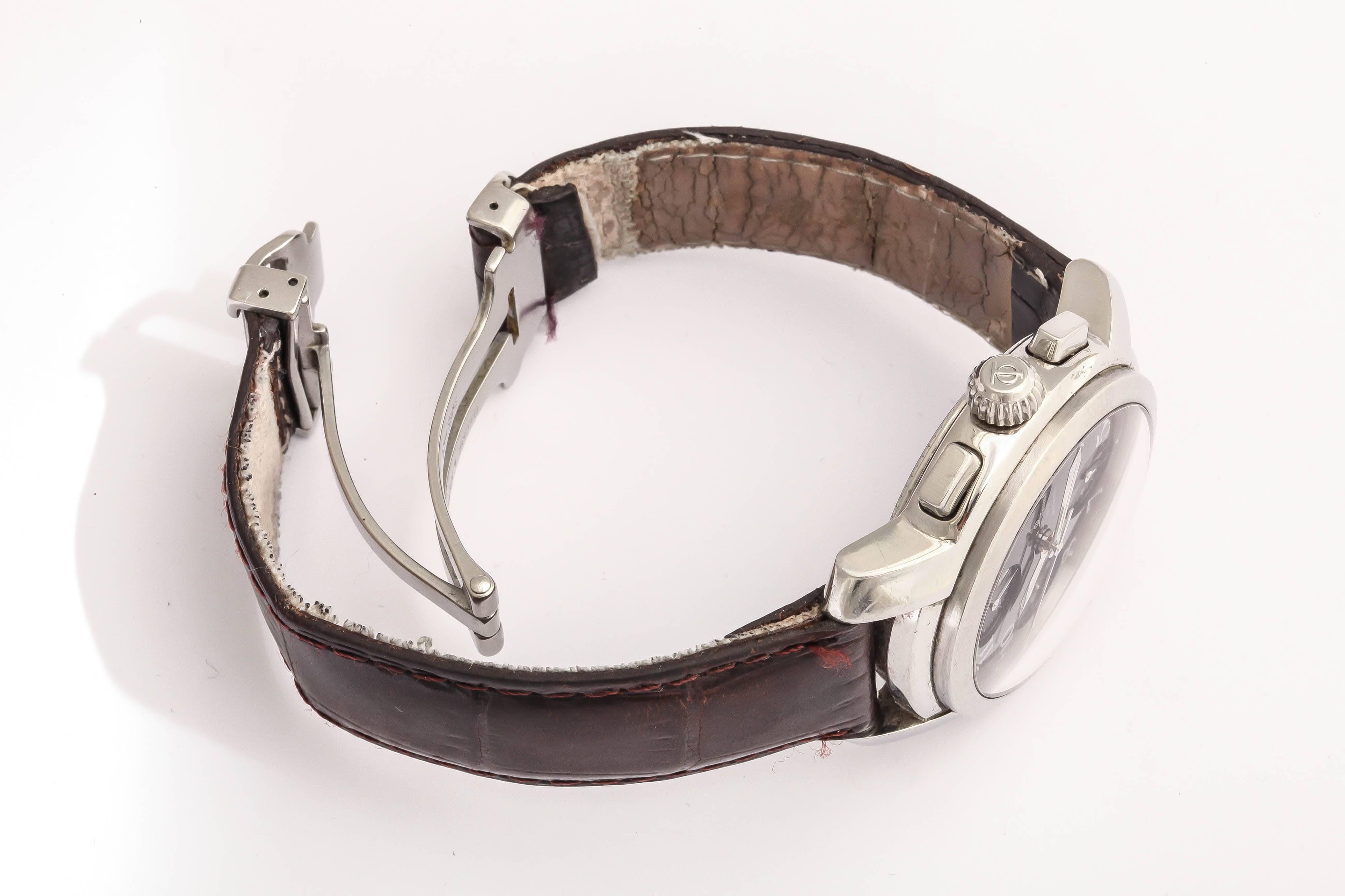 Men's Baume & Mercier Geneve Stainless Steel Automatic Wristwatch For Sale