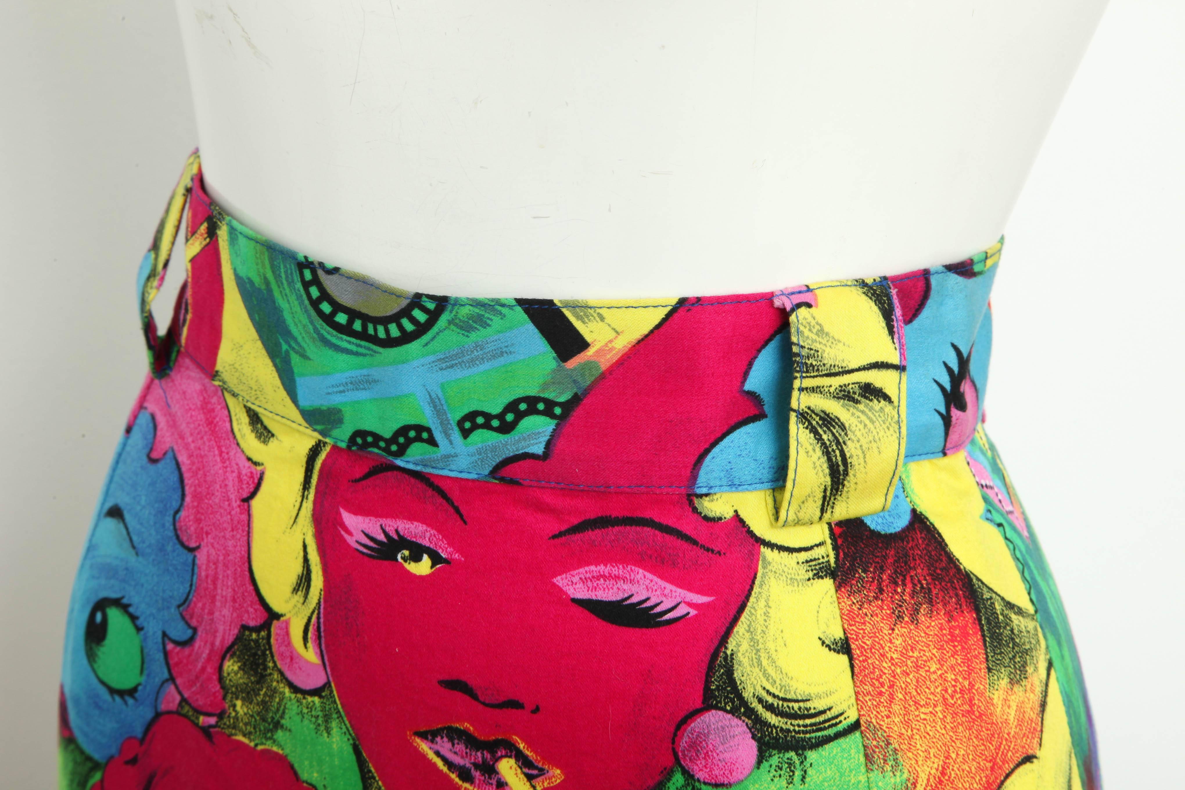 Rare Gianni Versace Jeans Couture Monroe and Betty Print Skirt  1