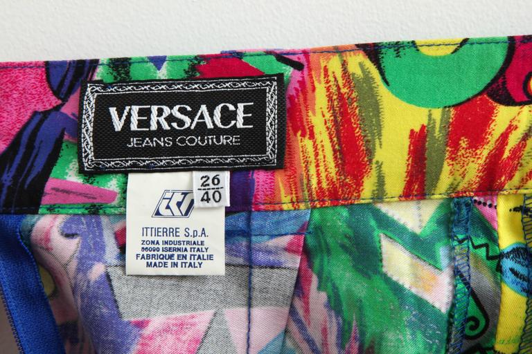 Rare Gianni Versace Jeans Couture Monroe and Betty Print Skirt at 1stDibs