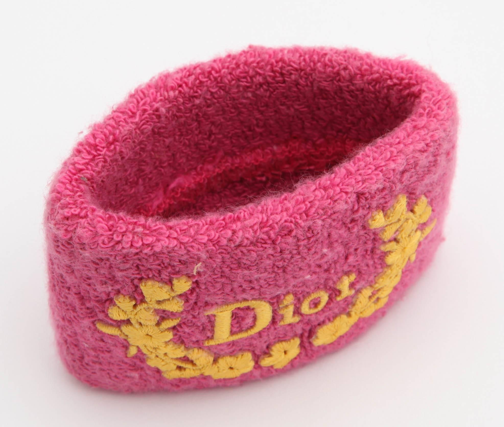 Christian Dior Pink Wrist Band  In Good Condition In Chicago, IL