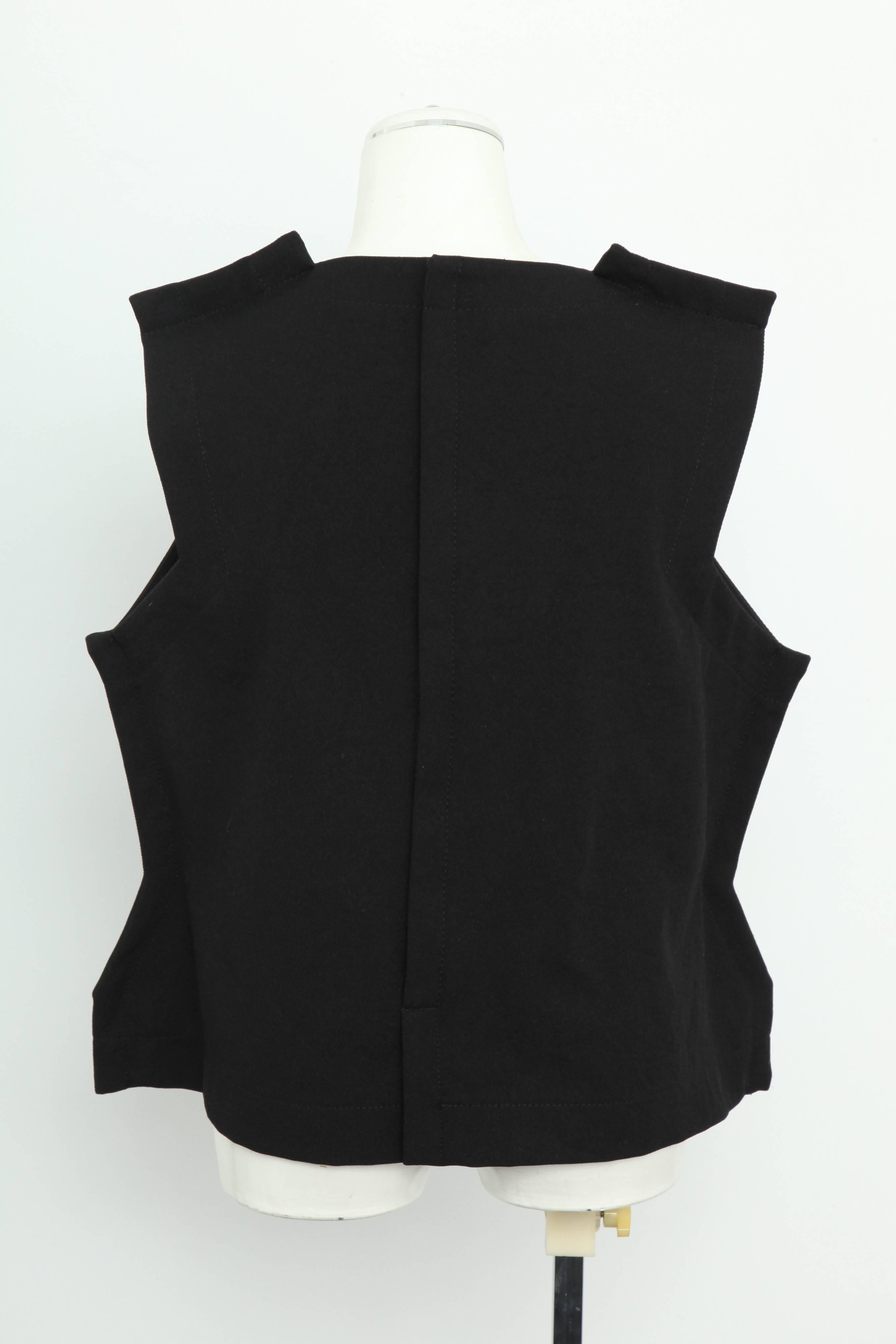 Comme Des Garcons Rare Black Top from 2 Dimensional Collection In Good Condition For Sale In Chicago, IL