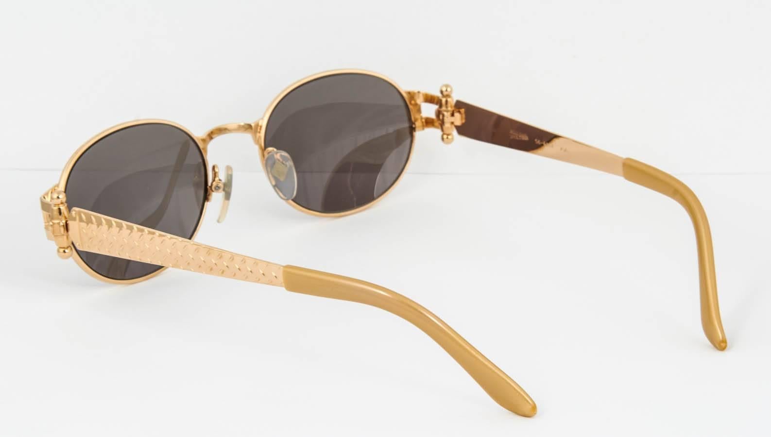 Brown Vintage Jean Paul Gaultier Sunglasses 56-6104 For Sale