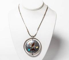 Vintage Jake Livingston Zuni Spinner Pendant