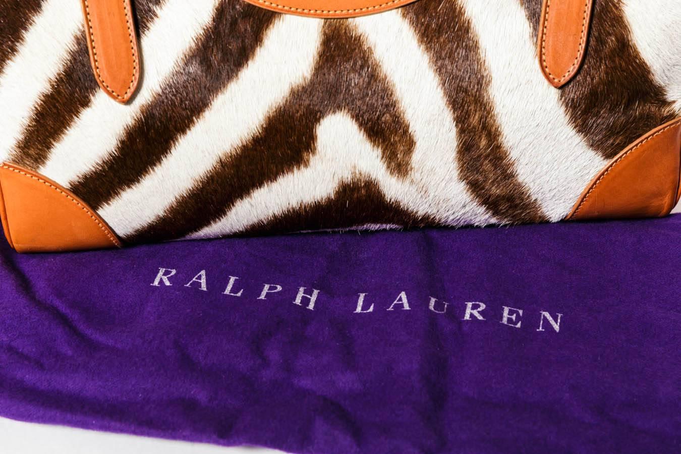 Ralph Lauren Zebra Print Calf Hair Ricky Bag 33 2