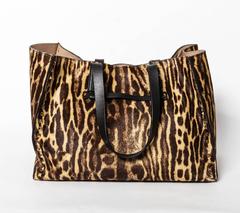 Valentino Rockstud Calf Hair Shopping Tote Bag