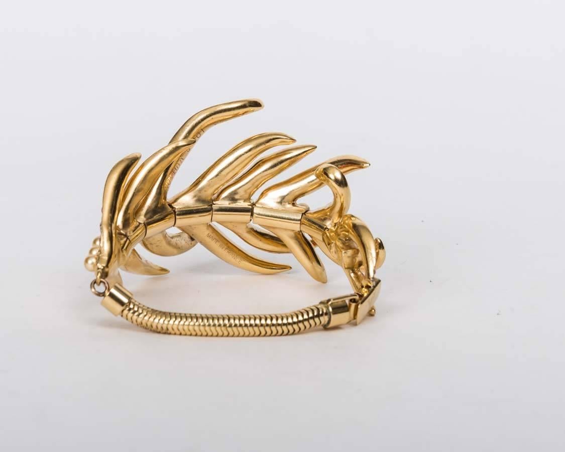 Contemporary Louis Vuitton Crystal Leaf Bracelet