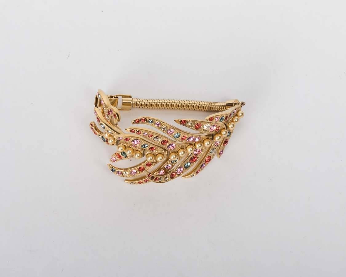 Louis Vuitton Crystal Leaf Bracelet 5