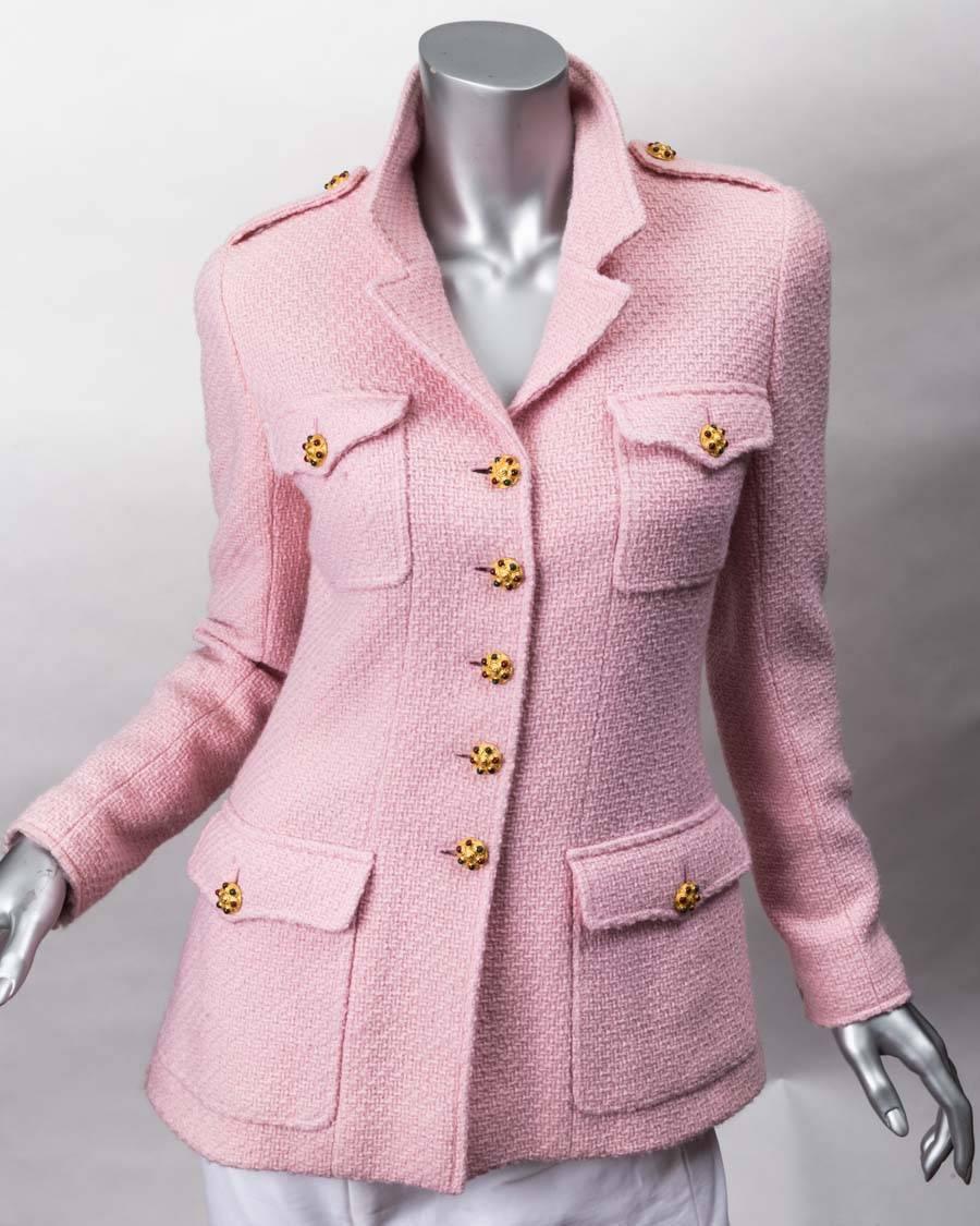 Chanel Pink  Wool Jacket with 