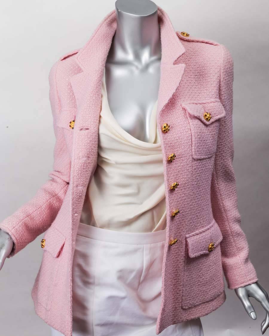 Chanel Pink  Wool Jacket with 