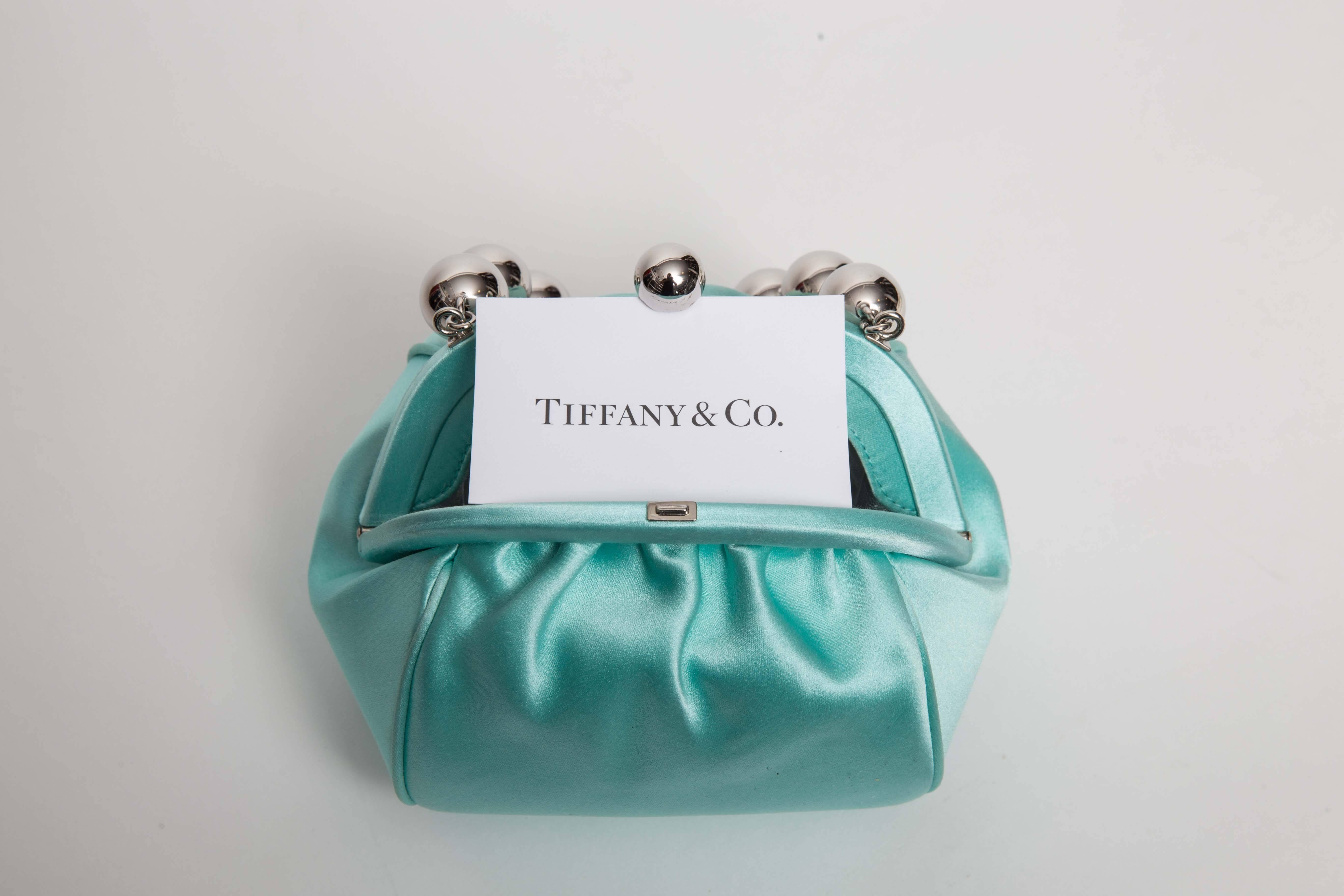 Tiffany & Co. Bracelet Bag in Tiffany Blue In Excellent Condition In Westhampton Beach, NY