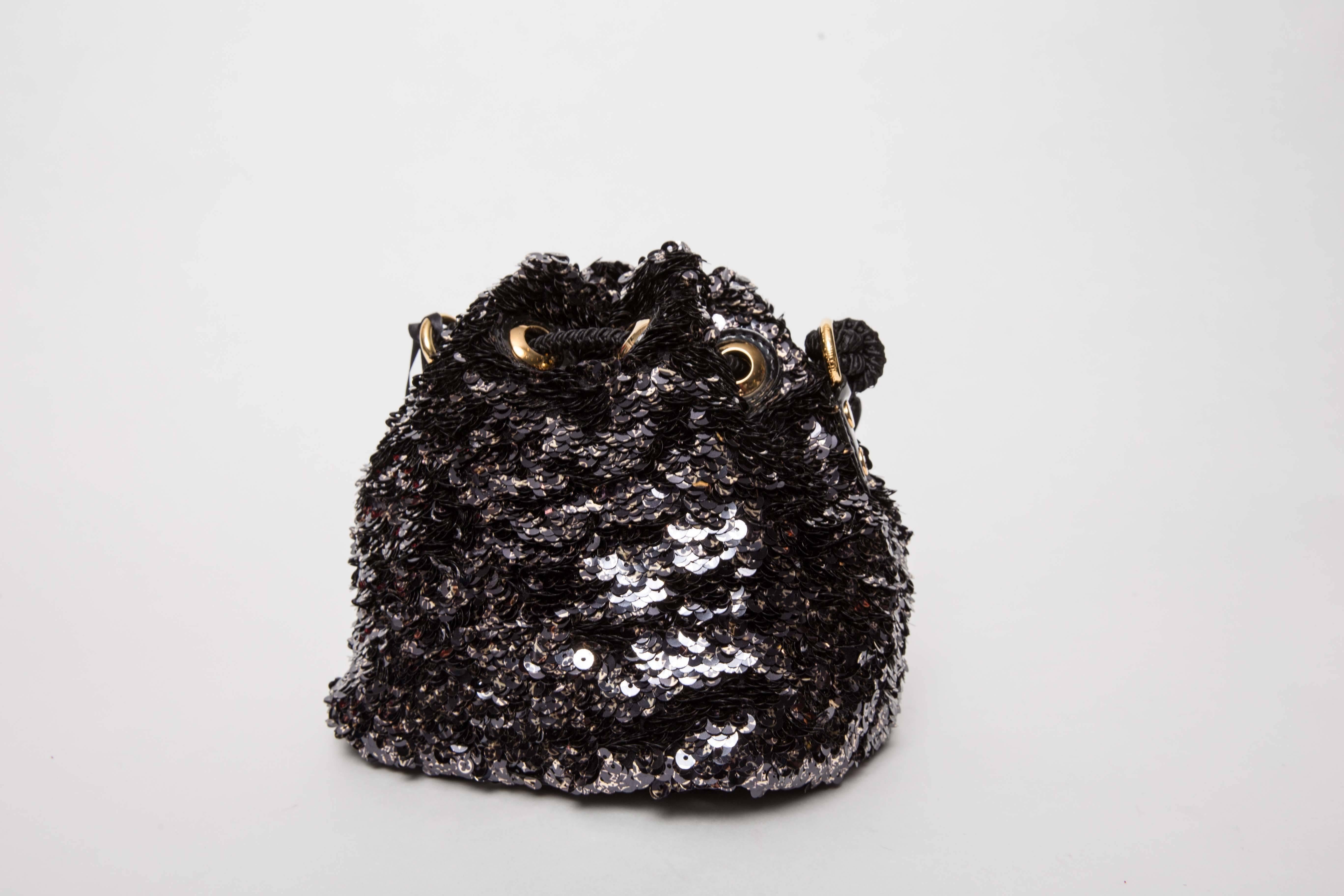 Women's Louis Vuitton Limited Edition Black Mini Noe Rococo Bag