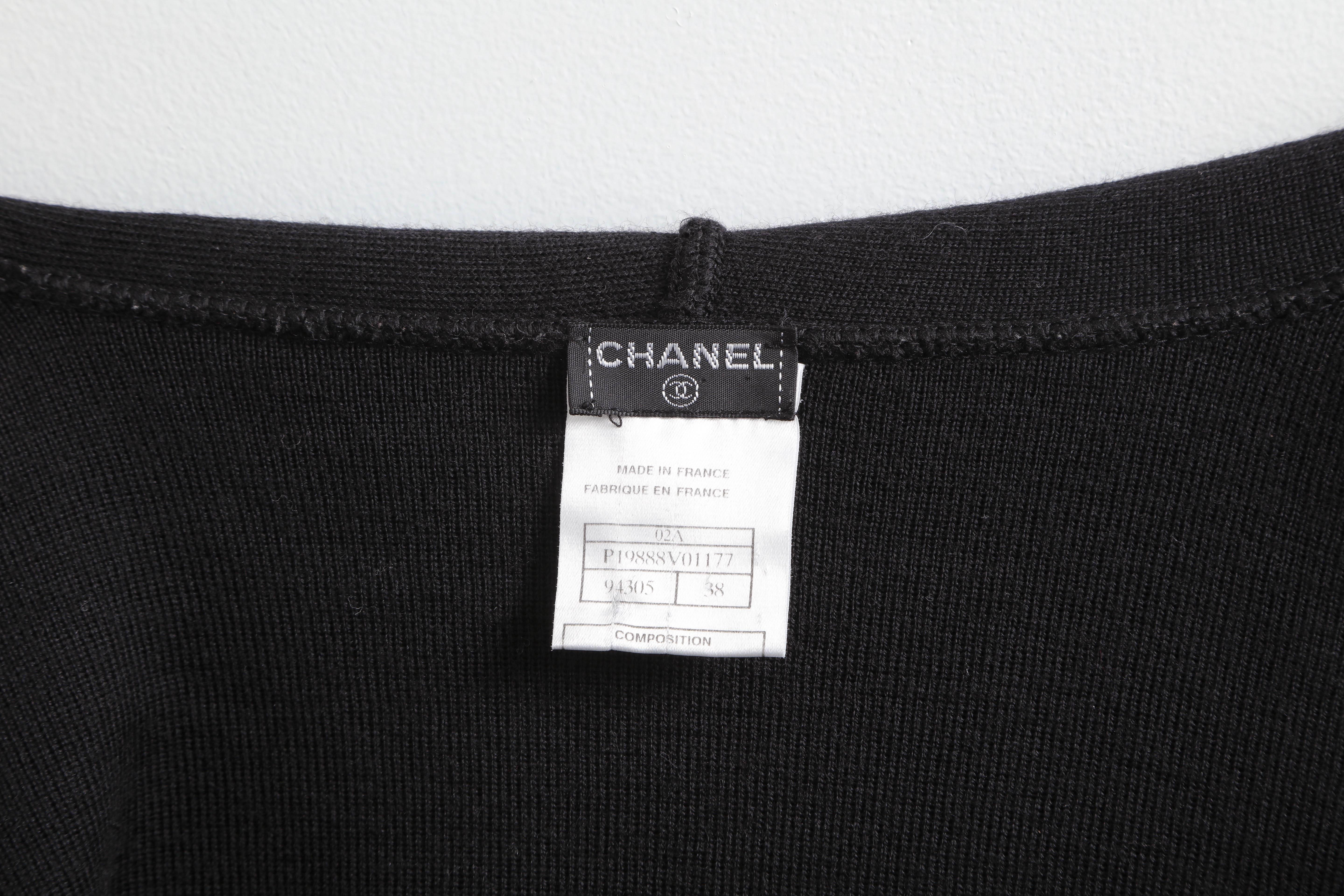 Chanel Black Knit Hoodie with CC  2