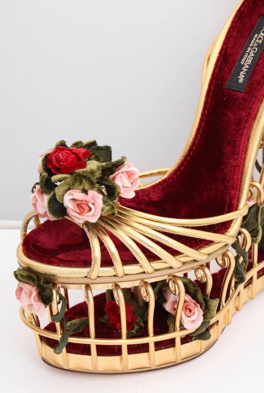 Dolce & gabbana store floral caged heels