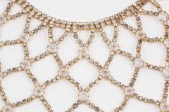 Unsigned Schreiner of New York jewelled lattice collar