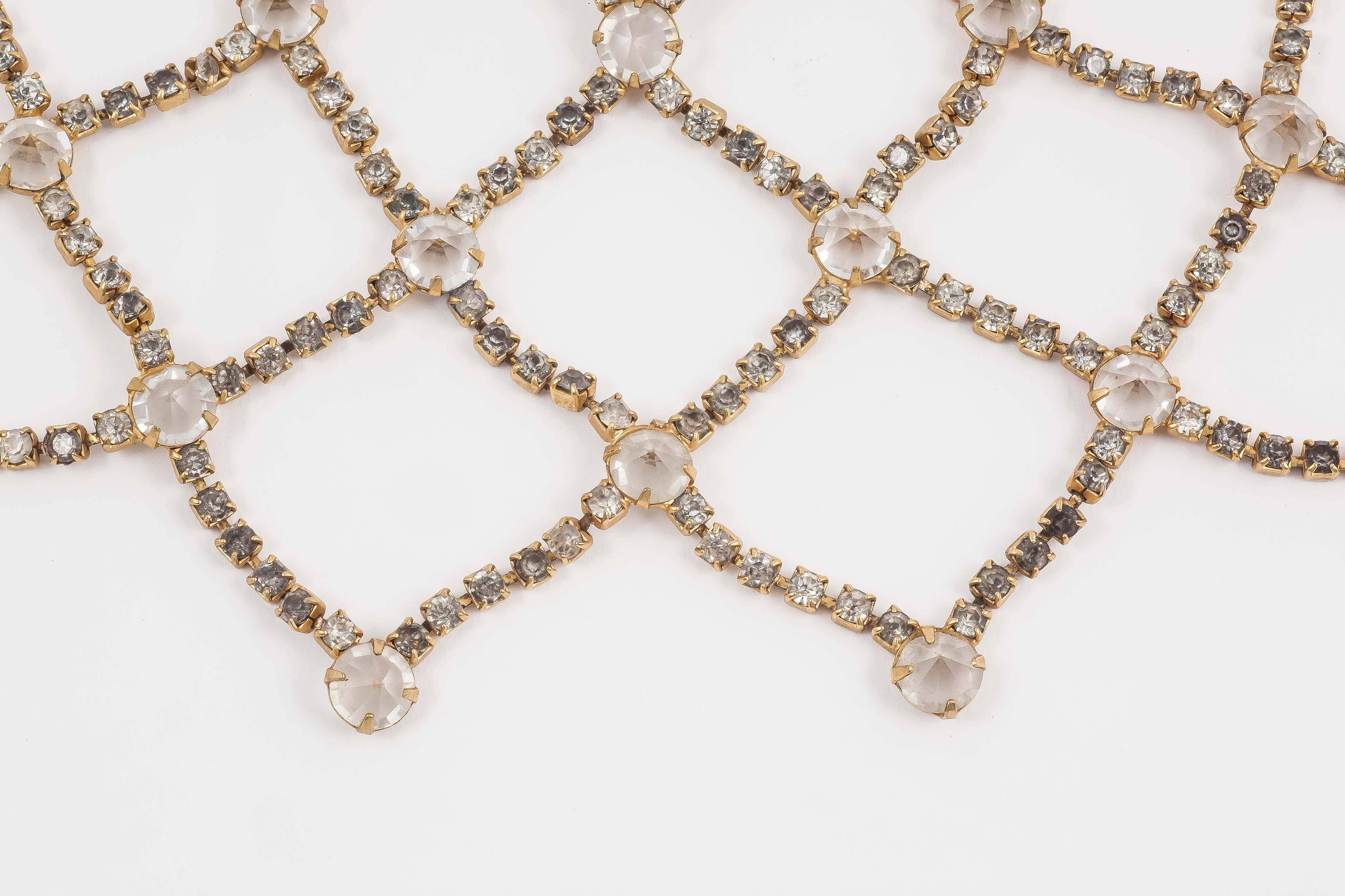 Women's Unsigned Schreiner of New York jewelled lattice collar